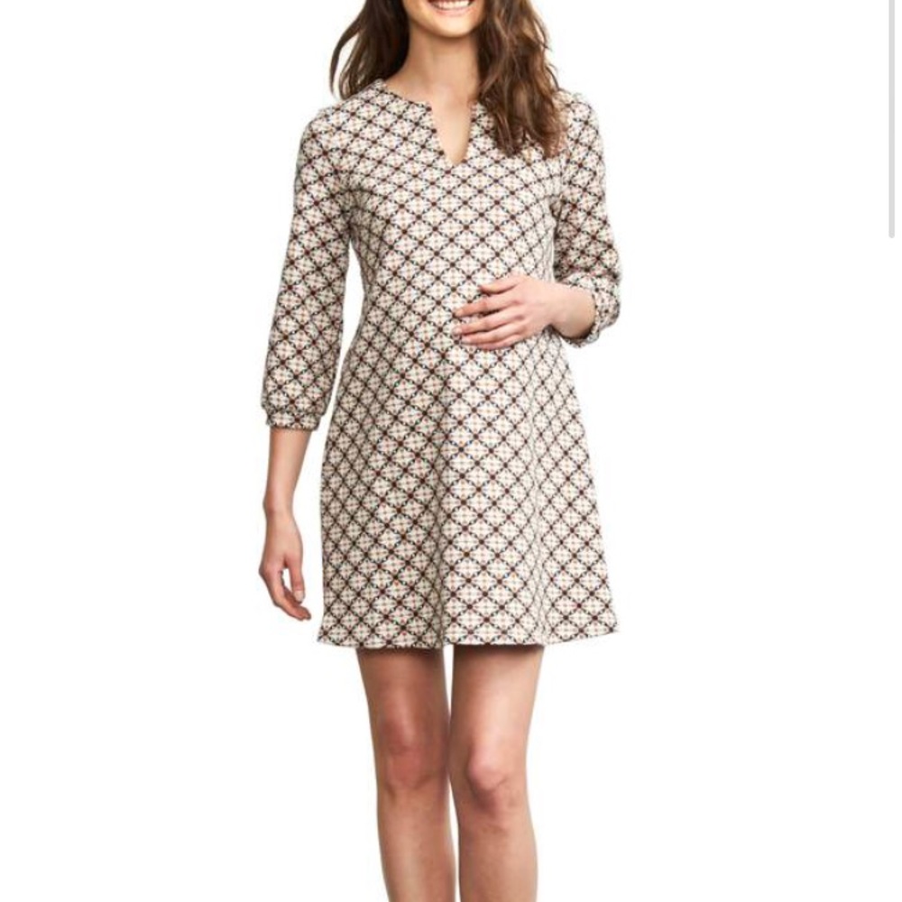 Maternal American Vintage Pearls Maternity Dress